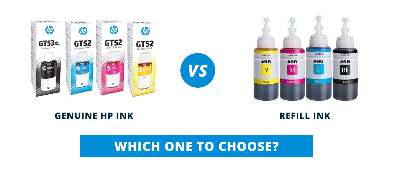 Genuine HP Ink vs Refill Ink, Refill Ink vs Genuine HP Ink, Refill Ink vs HP Ink, Difference between HP Ink and Refill Ink